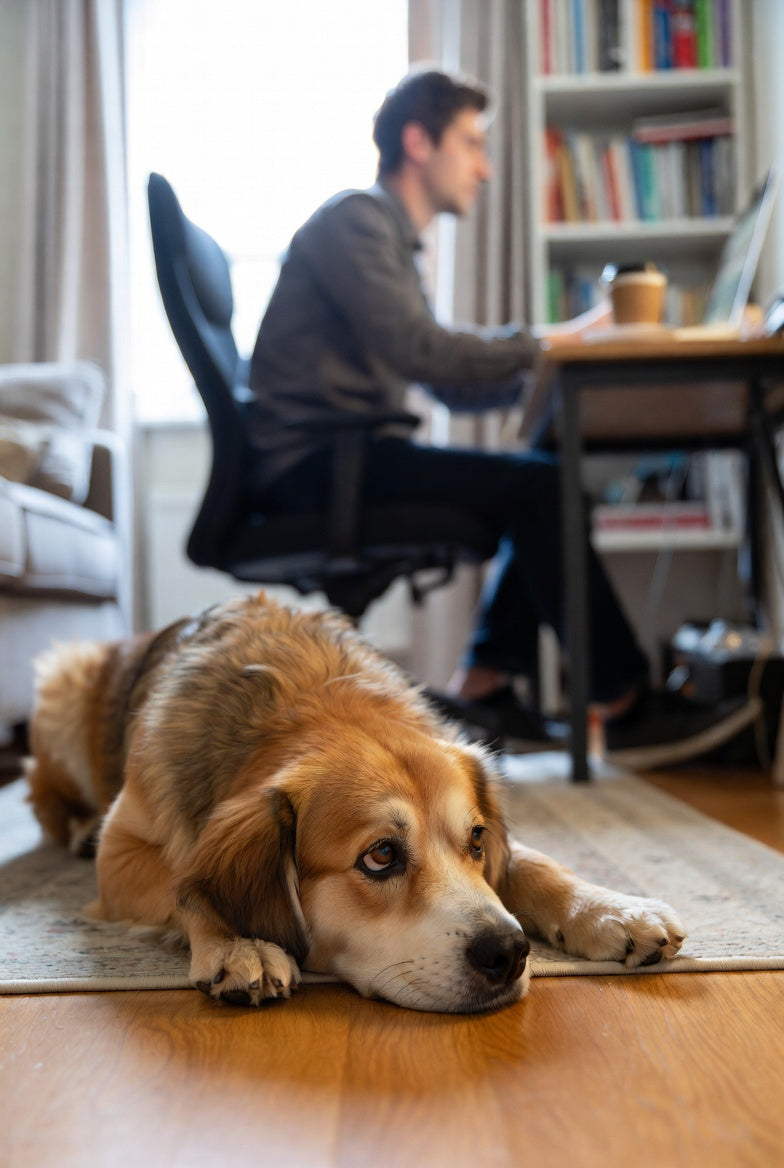 Working from home with a dog: what your dog really experiences when you’re always home